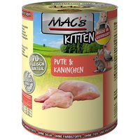 12 x 400 g | MACs | Kitten Pute & Kaninchen Cat | Nassfutter | Katze
