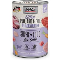 12 x 400 g | MACs | Pute, Rind & Ente Cat Kitten | Nassfutter | Katze
