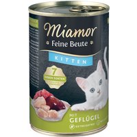 12 x 400 g | Miamor | Kitten Geflügel Feine Beute | Nassfutter | Katze