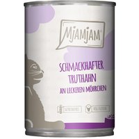 12 x 400 g | Mjamjam | Schmackhafter Truthahn an leckeren Möhrchen Mahlzeit | Nassfutter | Katze