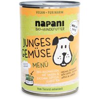 12 x 400 g | napani | Junges Gemüse | Nassfutter | Hund