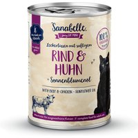 12 x 400 g | Sanabelle | Adult mit Rind & Huhn Leckerbissen | Nassfutter | Katze