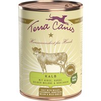 12 x 400 g | Terra Canis | Kalb mit Hirse, Gurke, gelber Melone & Bärlauch Classic | Nassfutter | Hund