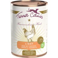 12 x 400 g | Terra Canis | Light Huhn mit Zucchini, Papaya und Hagebutte Light | Nassfutter | Hund