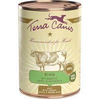 12 x 400 g | Terra Canis | Rind mit Karotte, Apfel & Naturreis Classic | Nassfutter | Hund