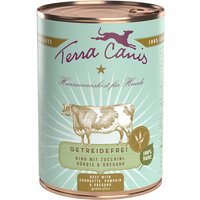 12 x 400 g | Terra Canis | Rind mit Zucchini, Kürbis & Oregano Getreidefrei | Nassfutter | Hund