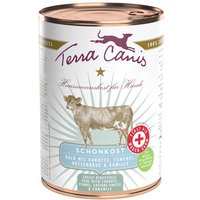12 x 400 g | Terra Canis | Schonkost Kalb mit Karotte, Fenchel, Hüttenkäse und Kamille First Aid | Nassfutter | Hund