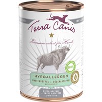 12 x 400 g | Terra Canis | Wasserbüffel mit Süßkartoffel Hypoallergen | Nassfutter | Hund