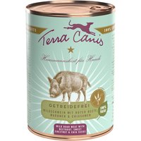 12 x 400 g | Terra Canis | Wildschwein mit Roter Beete, Maronen & Chiasamen Getreidefrei | Nassfutter | Hund