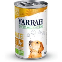 12 x 400 g | Yarrah | Bio-Patè mit Huhn, Seetang & Spirulina | Nassfutter | Hund