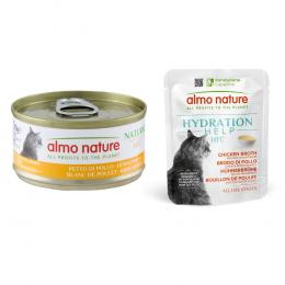 12 x 70 g Almo Nature HFC Natural + 6 x 50 g Hydration Help gratis! - Hühnerbrust + Hühnerbrühe mit Hühnerfilet