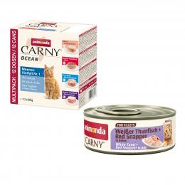 12 x 80 g animonda Carny Ocean + 60 g Adult Fine Fillets in Gelee gratis! - Ocean Mixpaket 1 (4 Sorten)