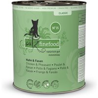 12 x 800 g | catz finefood | No.15 Huhn & Fasan Classic | Nassfutter | Katze