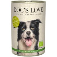 12 x 800 g | Dog’s Love | Huhn mit Buchweizen und Sellerie Bio | Nassfutter | Hund