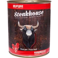 12 x 800 g | Fleischeslust | Rind Pur Steakhouse | Nassfutter | Hund