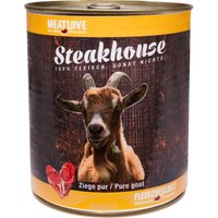 12 x 800 g | Fleischeslust | Ziege Pur Steakhouse | Nassfutter | Hund