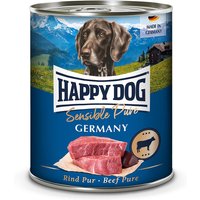12 x 800 g | Happy Dog | Germany Sensible Pure | Nassfutter | Hund