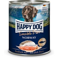 12 x 800 g | Happy Dog | Norway Sensible Pure | Nassfutter | Hund