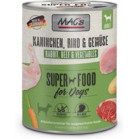 12 x 800 g | MACs | Kaninchen & Gemüse Dog | Nassfutter | Hund