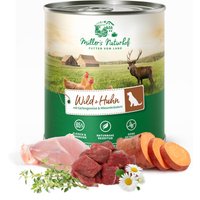 12 x 800 g | Müller’s Naturhof | Wild und Huhn | Nassfutter | Hund