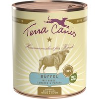 12 x 800 g | Terra Canis | Büffel mit Hirse, Tomaten & Papaya Classic | Nassfutter | Hund
