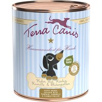 12 x 800 g | Terra Canis | Huhn mit Kürbis, Kamille & Blütenpollen Welpe | Nassfutter | Hund