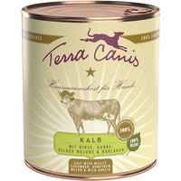 12 x 800 g | Terra Canis | Kalb mit Hirse, Gurke, gelber Melone & Bärlauch Classic | Nassfutter | Hund