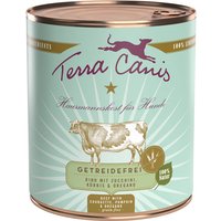 12 x 800 g | Terra Canis | Rind mit Zucchini, Kürbis & Oregano Getreidefrei | Nassfutter | Hund