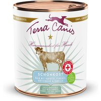 12 x 800 g | Terra Canis | Schonkost Kalb mit Karotte, Fenchel, Hüttenkäse und Kamille First Aid | Nassfutter | Hund