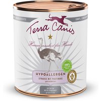 12 x 800 g | Terra Canis | Strauss mit Pastinake Hypoallergen | Nassfutter | Hund