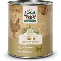 12 x 800 g | Wildes Land | Huhn mit Karotten, Zucchini, Wildkräutern und Distelöl Classic Adult | Nassfutter | Hund