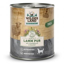 12 x 800 g | Wildes Land | Lamm mit Distelöl PUR Adult | Nassfutter | Hund