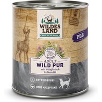 12 x 800 g | Wildes Land | Wild mit Distelöl PUR Adult | Nassfutter | Hund