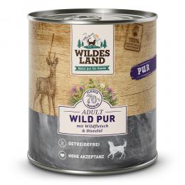 12 x 800 g | Wildes Land | Wild mit Distelöl PUR Adult | Nassfutter | Hund