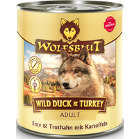 12 x 800 g | Wolfsblut | Wild Duck & Turkey - Ente &Truthahn mit  Kartoffeln Adult | Nassfutter | Hund