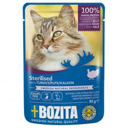 12 x 85 g Bozita Häppchen zum Sonderpreis! - Sterilised Pute in Gelee