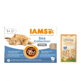 Angebot für 12 x 85 g IAMS Advanced Nutrition + 8 x 14 g Meowee! Savoury Spoonables gratis! - Adult Sea Mix in Sauce - Kategorie Katzenfutter & Zubehör / Katzenfutter nass / IAMS / -.  Lieferzeit: 1-2 Tage -  jetzt kaufen.