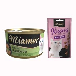 12 x 85 g Miamor Pastete + 50 g Kissies mit Ente gratis! - Fasan