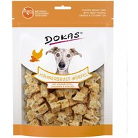 150 g | DOKAS | Hühnerbrust-Würfel mit Süßkartoffel, Leinsamen & Kokosöl | Snack | Hund
