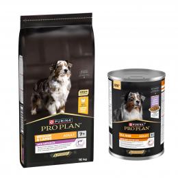 16 kg Pro Plan + 3 kg Trokenfutter / 12 x 400 g Nassfutter gratis! - 16 kg Medium & Large Adult 7+ Age Defence + 12 x 400 g Everyday Nutrition in Jelly