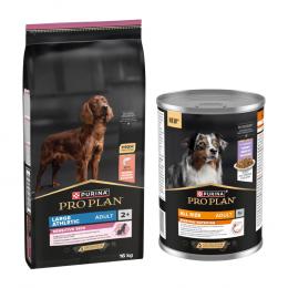 16 kg PURINA PRO PLAN + 12 x 400 g All Size Adult Everyday Nutrition in Jelly gratis! - Large Athletic Adult Sensitive Skin Lachs + Truthahn