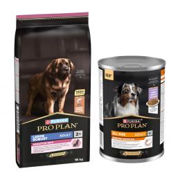 16 kg PURINA PRO PLAN + 12 x 400 g All Size Adult Everyday Nutrition in Jelly gratis! - Large Robust Adult Sensitive Skin Lachs + Truthahn