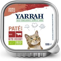 16 x 100 g | Yarrah | Bio-Patè mit Rind & Chicorée | Nassfutter | Katze