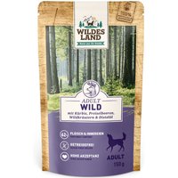 16 x 150 g | Wildes Land | Wild mit Kürbis, Preiselbeeren, Wildkräutern und Distelöl Classic Adult | Nassfutter | Hund