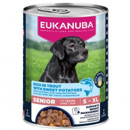 18 + 6 gratis! 24 x 400 g Eukanuba  - Senior Reich an Forelle mit Süßkartoffeln