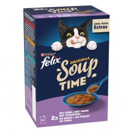 18 + 6 gratis! 24 x 48 g Felix Soup Time - Original: Gemischte Vielfalt