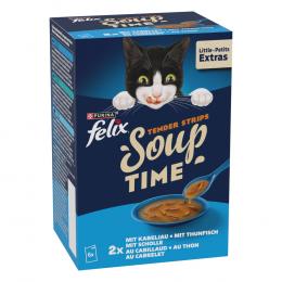 18 + 6 gratis! 24 x 48 g Felix Soup Time - Tender Strips: Geschmacksvielfalt aus dem Wasser