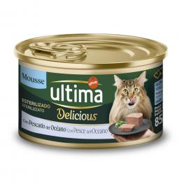 18 + 6 gratis! 24 x 85 g Ultima Delicious Mousse Sterilized - Meeresfisch