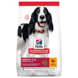 2 + 1 gratis! 3 x 1,5 kg / 2 kg / 2,5 kg Hill's Science Plan  - Adult 1-6 Medium mit Huhn (3 x 2,5 kg)