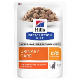 2 + 1 gratis! 3 x Hill’s Prescription Diet  - c/d Multicare Urinary Care mit Huhn 3 x (12 x 85g)